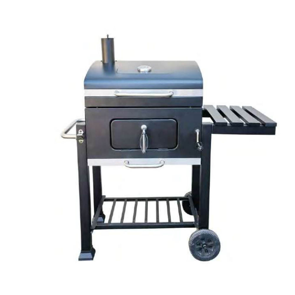 L 号手推式炭炉 单侧操作台 + 烟囱