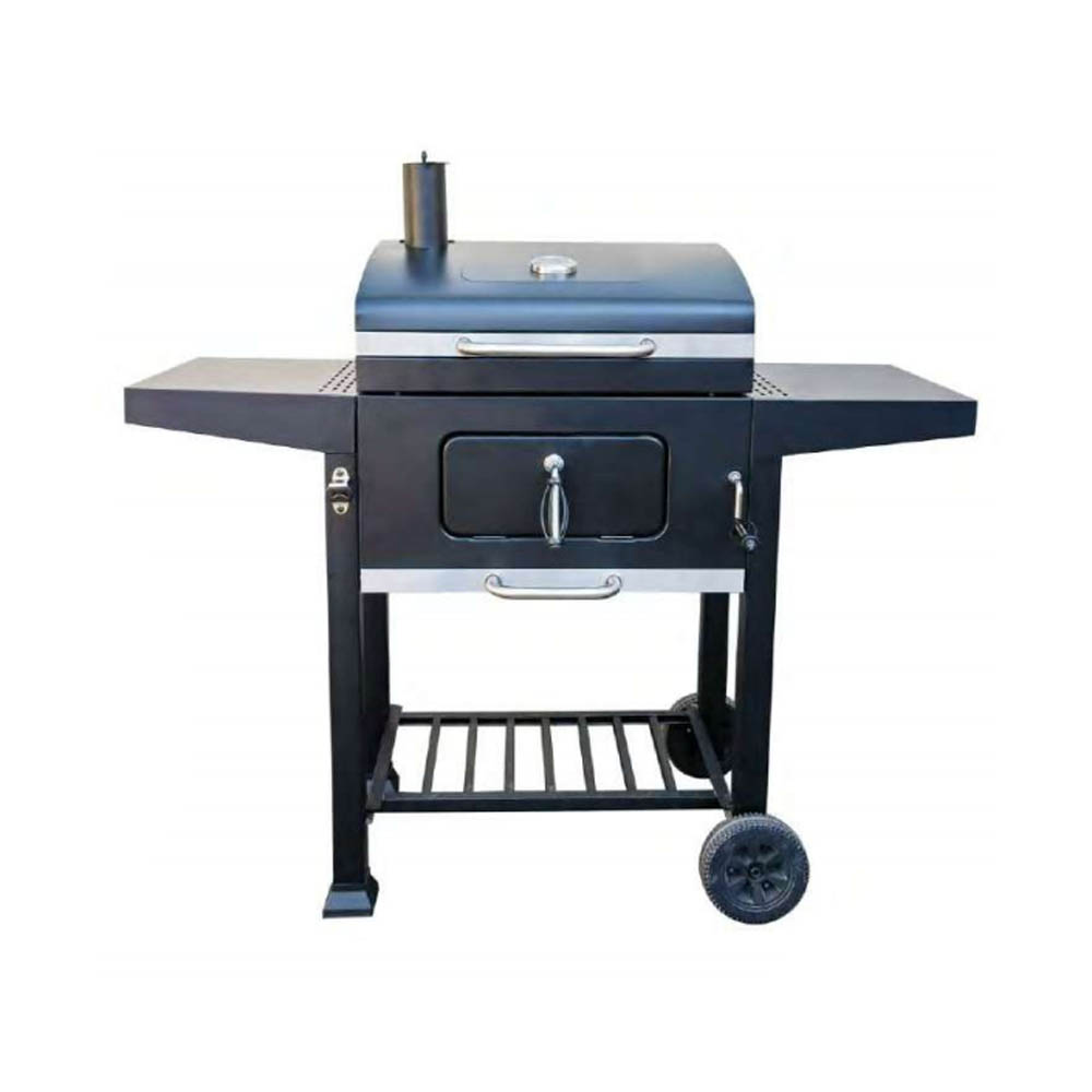 L 号手推式炭炉 双侧操作台 + 烟囱