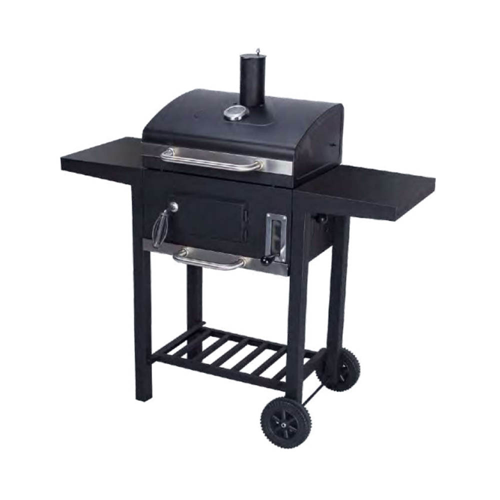 手推式带烟囱炭炉